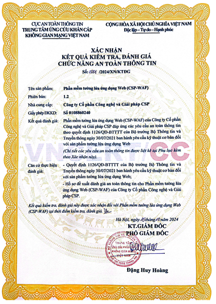  - Công Ty Cổ Phần Công Nghệ Và Giải Pháp CSP